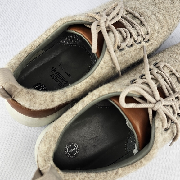Johnston & Murphy Men's Amherst Wool U-Throat Sneakers Beige Size 10 - Picture 7 of 9